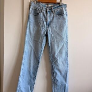 New Levi’s 724 High Rise Straight Crop Jeans Light Blue Denim Jeans